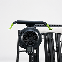 FRS Wall Power Rack Mount Air Resistance Ski Trainer Commercial Ski Erg Machine Gym Cardio Functional Training Steel Smart LCD