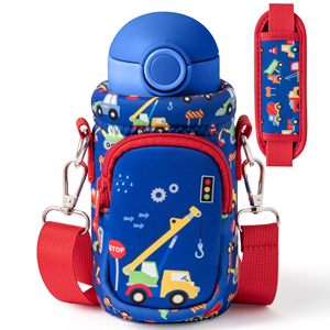 Bolsa Portabotellas de Agua para Niños con Correa, Capacidad de 10/12/14/16/18 Onzas, Bolsillo Acolchado, Bolsa Deportiva para Niños y Niñas - Product Image 4