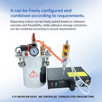 Système de distribution : Machine de distribution miniature entièrement automatique de précision pour adhésifs silicone UV et AB avec valve de distribution