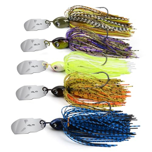 Leurre de pêche Chatterbait 100mm 15g, Jig à lame, Buzz Bait, Spinner, Leurre à jupe en silicone, Jigs pour achigan, Spinnerbait - Product Image 1