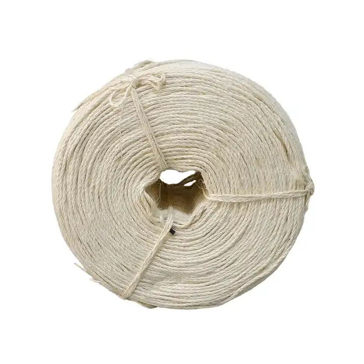 bleached white twine rope natural hemp
