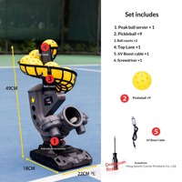 Machine à balles de pickleball rechargeable, trajectoire réglable, équipement d'entraînement sur le terrain, dispositif d'entraînement portable, pratique pour les enfants