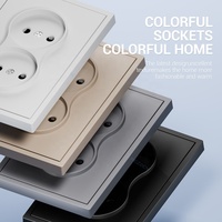 Prise murale double non mis à la terre de qualité supérieure 250V 16A Design moderne haut de gamme pour le marché européen