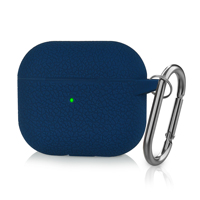 Étui en cuir de silicone motif litchi de luxe pour iPhone et AirPods 3 étui accessoire pour écouteurs sans fil souple