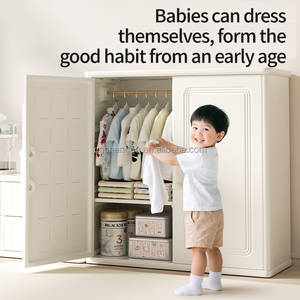 Trẻ Em Màu Trắng Quần Áo Kệ Tủ Quần Áo Với Ngăn Kéo Nhà Phim Hoạt Hình Thiết Kế Nhựa Lưu Trữ Tổ Chức Trẻ Em Tủ Quần Áo Tủ Lưu Trữ - Product Image 6