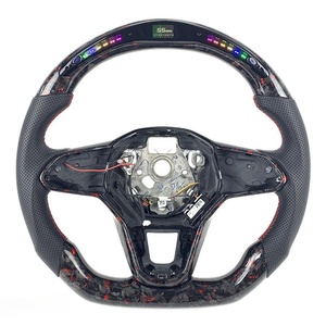 Volante de Fibra de Carbono Forjado LED a <span class=keywords><strong>Precio</strong></span> de Fábrica para Volkswagen MK8 Golf <span class=keywords><strong>Gti</strong></span> CC Passat Teramont <span class=keywords><strong>2020</strong></span>-2024 - Product Image 2