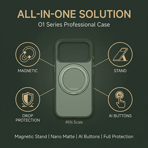 Funda con Soporte 360 para iPhone 17 Pro, Cubierta Magnética Mate con Soporte Multiángulo, Agarre Protector Completo - Product Image 3