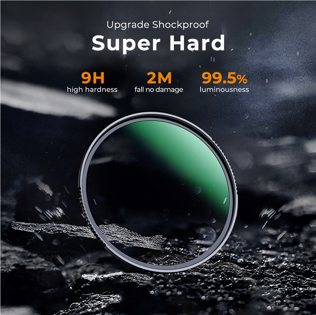K&F Concept 37-95mm MCUV Lens Filter HD MCUV Ultraviolet 28 Layer Green Coated Filters Super Hard Glass Double-Side Polishing