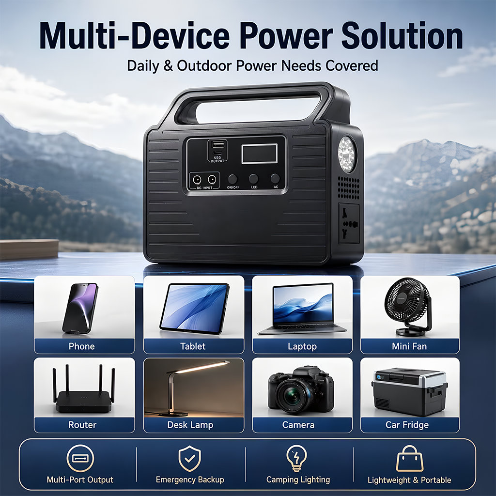 200W Outdoor Camping Backup Power Bank Energy Solar Rechargeable Electric Solar Generator Mini Portable Power Station Home Use · image 3