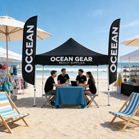 Tente Pop-Up Oxford 10x10FT Sunshine pour Expositions et Salons Professionnels, Robuste, Portable, avec Parois Latérales, Protection Imperméable, Logo Personnalisé