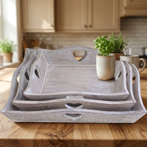Plateau de Table en bois Rectangle classique, plateau en rotin, pour café, thé, carré personnalisé pour aliments, pièces - Product Image 2