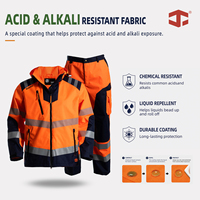 Combinaison de travail de sécurité résistante aux acides et aux alcalis JIADE, résistante à l'eau, grandes poches, travaux routiers, secours d'urgence, pour hommes