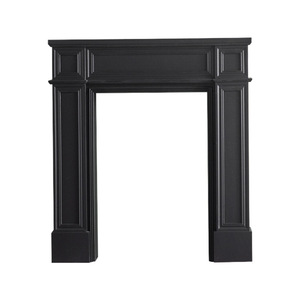 American Style Console Table Wood <b>Black</b> Manual Spray <b>Paint</b> Entryway Foyer Living Room Decor <b>Fireplace</b> Shelf - Product Image 5