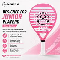 Raquette de paddle Nodex SPORT personnalisable en EVA souple de forme ronde en fibre de carbone