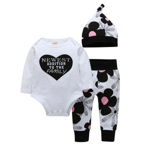 Abbigliamento per Bambini e Ragazze, Tutine Floreali in Cotone con Leggings per Neonati, Vendita all'Ingrosso - Product Image 1