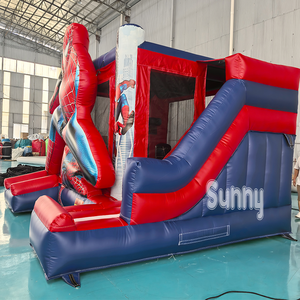 Château gonflable commercial sur le thème du film <span class=keywords><strong>Spiderman</strong></span>, château gonflable personnalisé avec toboggan pour les fêtes d'enfants - Product Image 2