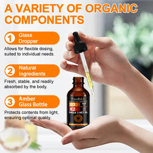 Venta al por mayor 60ml Natural orgánico Premium vitamina D3 K2 suplementos líquidos soporte inmunológico vitamina D3 K2 gotas con aceite Omega <span class=keywords><strong>3</strong></span> Mct - Product Image 4