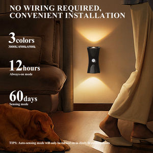 Morden โคมไฟแม่เหล็กติดผนังแบบนอร์ดิก, โคมไฟติดผนังชาร์จไฟได้มีเซ็นเซอร์ตรวจจับการเคลื่อนไหวแบบนอร์ดิกแบบไร้สายมีช่องเสียบ USB ตกแต่งบ้านอัจฉริยะข้างเตียงในร่มไฟกลางคืน - Product Image 4