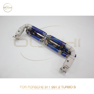 Tubo de escape de titanio OUCHI Catback para <span class=keywords><strong>Porsche</strong></span> 911 <span class=keywords><strong>Turbo</strong></span> S <span class=keywords><strong>991</strong></span>,2 3,8 T 2016-2019 silenciador de salidas cuádruples con válvula - Product Image 3