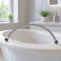 Tuyau d'alimentation d'eau tressé moderne SUS304 pour évier, raccord flexible F1/2, 1,5 MPa, 30-100 cm, pour salle de bain, idéal pour les espaces restreints