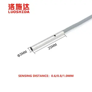 LUOSHIDA Dc 3 Kawat Diameter 3Mm Sensor Jarak Induktif Kecil atau Mini