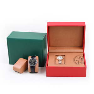 Biểu Tượng Tùy Chỉnh Hộp Đồng Hồ Trường Hợp Sang Trọng PU Da Đồng Hồ Hộp Quà Tặng Bao Bì Màu Đen Bằng Gỗ Hộp Lưu Trữ Cho Đồng Hồ - Product Image 2