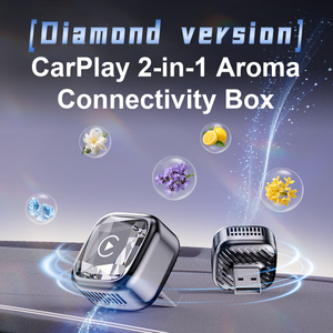 2-in-1 <b>Wireless</b> CarPlay Connectivity Box and Car Air Freshener <b>Adapter</b> with Replaceable Scented Tablet Support Original Car Cont - Product Image 5