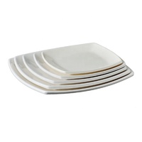 Assiette carrée en mélamine incassable de 11 pouces pour la restauration rapide, vente en gros, vaisselle de restaurant bon marché en vrac