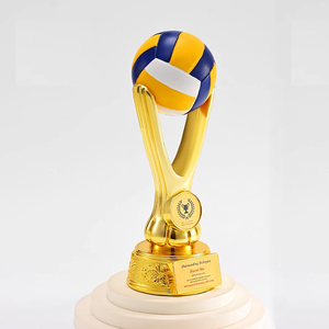 <span class=keywords><strong>Coupe</strong></span> de trophée en résine personnalisée de 40 cm 45 cm pour les récompenses de football, de volley-ball et de basketball pour les réunions sportives scolaires, <span class=keywords><strong>coupe</strong></span> de récompenses de volley-ball - Product Image 1