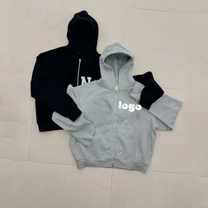 Tùy Chỉnh Chất Lượng Hai Mảnh Bộ Mùa Đông Cổ Điển In Áo Thể Thao Mồ Hôi Theo Dõi Phù Hợp Với Phòng Tập Thể Dục Zip Baggy Quá Khổ 100% Đồng Bằng - Product Image 2