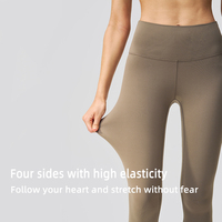 Pantalon de yoga taille haute pour femme, effet ventre plat et rehausseur de fessier, sensation seconde peau, respirant, longueur cheville, extensible brossé, pour le fitness