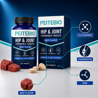 Comprimés à mâcher probiotiques PEITEBIO pour chiens avec probiotiques, prébiotiques et enzymes, saveur bacon, soutien digestif, 120 comprimés