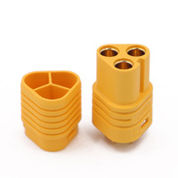 Connecteur moteur 3 pôles Amass MT60, fiche plaquée or 30A à trois broches, 100 % authentique, prêt à être expédié, faible MOQ pour contrôleur de monocycle