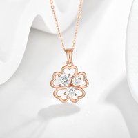 Ensemble de bijoux pour femmes brésiliennes à la mode, feuilles en forme de cœur, argent sterling 925, trèfle à quatre feuilles, boucles d'oreilles, collier