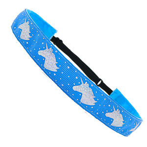 Bandas para <span class=keywords><strong>la</strong></span> Cabeza Ajustables Antideslizantes con Diseño de Unicornio para Niños, Bandas para el Cabello Deportivas para Mujeres, Diadema Elástica Extensible - Product Image 3