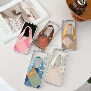 Capa protetora com moldura frontal para Samsung para Galaxy Z Flip 6 <span class=keywords><strong>5</strong></span> 4 3 Bolsa de mão Estilo Wrist Belt Mobile Phone <span class=keywords><strong>Case</strong></span> - Product Image 2