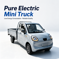 Camion utilitaire électrique à plateau plat à 4 roues avec cabine fermée pour l'agriculture et la logistique