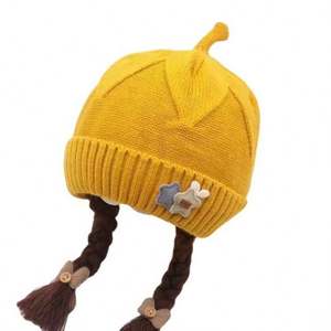 Gorro de Punto Acrílico Súper Lindo con Orejeras para Bebé, Diseño de Princesa, para Navidad, Otoño e Invierno - Product Image 1