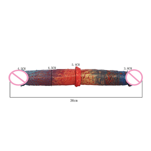 Juguetes sexuales populares para hombres y mujeres, consoladores de doble cabeza muy largos y enormes, Color Streamer - Product Image 5