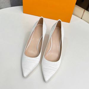 Nuevos Zapatos de Tacón Alto de Diseñador de Lujo para Mujer, Zapatos Vintage con Parte Superior de Cuero Genuino, Punta Puntiaguda, Tacón de Aguja, Zapatos de Verano para Banquete - Product Image 4