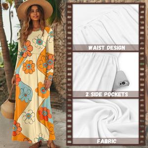 All'ingrosso a buon mercato elegante professionale stampato personalizzato elasticizzato elegante abito lungo <span class=keywords><strong>stampa</strong></span> 0n richiesta Maxi abiti da <span class=keywords><strong>sera</strong></span> da donna abito - Product Image 4