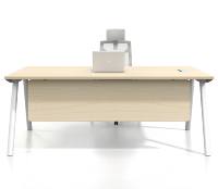 Bureau de direction en mélamine avec armoire, mobilier de bureau moderne, table de direction de luxe en MDF en forme de L, modulaire Yeddkin