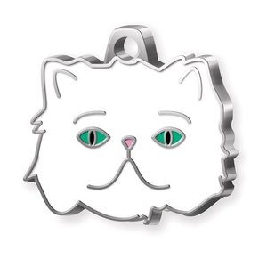 <b>Tag</b> Cat Persian Green Eyes Metal Pet <b>ID</b> <b>Tag</b> - Product Image 1