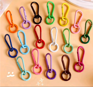 Đầy Màu Sắc Kim Loại Quả Bầu Khóa Kẹo Màu Sắc Mùa Xuân Vòng <span class=keywords><strong>Keychain</strong></span> Phụ Kiện Mặt Dây Chuyền Tự Làm Đồ Trang Sức Túi Trang Trí - Product Image 1