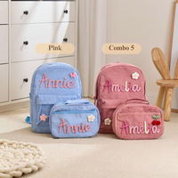 Cadeaux en dropshipping : Sac à dos scolaire personnalisé tissé à la main pour enfants, cadeau d'anniversaire, grand sac à dos personnalisé avec nom