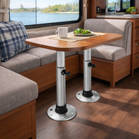 Pied de table réglable pour camping-car, en aluminium télescopique, base de table amovible pour caravane, camping-car, bateau