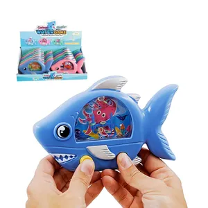 Plastik su oyun konsolu oyuncaklar balık köpekbalığı Mini el atmak su halkası oyunu makinesi çocuklar için