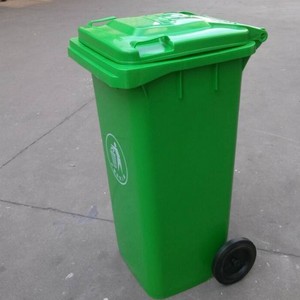 <b>Plastic</b> Trash Can 100L Wheeled Rectangular HDPE Recycling Indoor Outdoor Use - Product Image 4