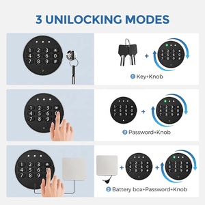 خزنة أمان من الفولاذ الصلب مثبتة على الحائط بقفل رقمي إلكتروني للاستخدام في المنزل والمكتب والفندق، هدية للأطفال - Product Image 5