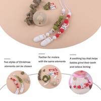 Chaîne de sucette en silicone de qualité alimentaire sans BPA pour bébé, perles à mâcher, attache-sucette pour nouveau-né, support de tétine - Grande Vente